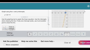 Graph Using X  and Y Intercepts in MyMathLab