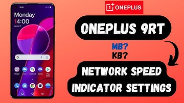 Oneplus 9RT data speed show/net speed setting/network speed show