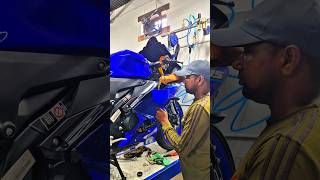 R15 V4 ENGINE OIL CHANGE #shorts #trending #viral #yamaha #r15v4 #youtubeshorts #ytshorts #short