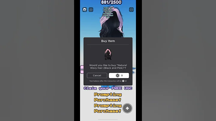 Sniping Natural Wavy Hair (Roblox Free Ugc Limited) #1623 #freeugc #robloxugc #freeugclimiteds