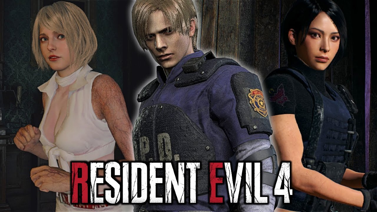 Resident Evil 4 Remake - All Costumes & Accessories Showcase (Leon & Ashley)  