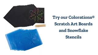 Colorations® Scratch Art Boards and Snowflake Stencils