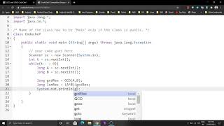 GCD and LCM in Java | Codechef Beginners | CodeWithAnand