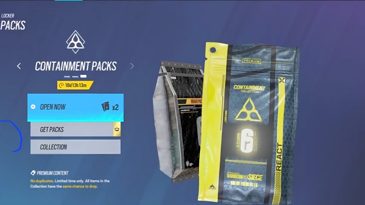 2 containment packs opening