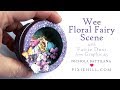 Wee Floral Fairie Scene in a Tiny Tin