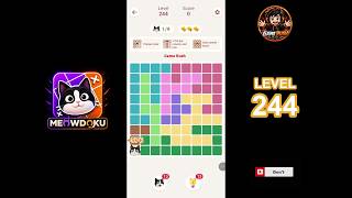 Meowdoku Level 244 walkthrough | full solution
