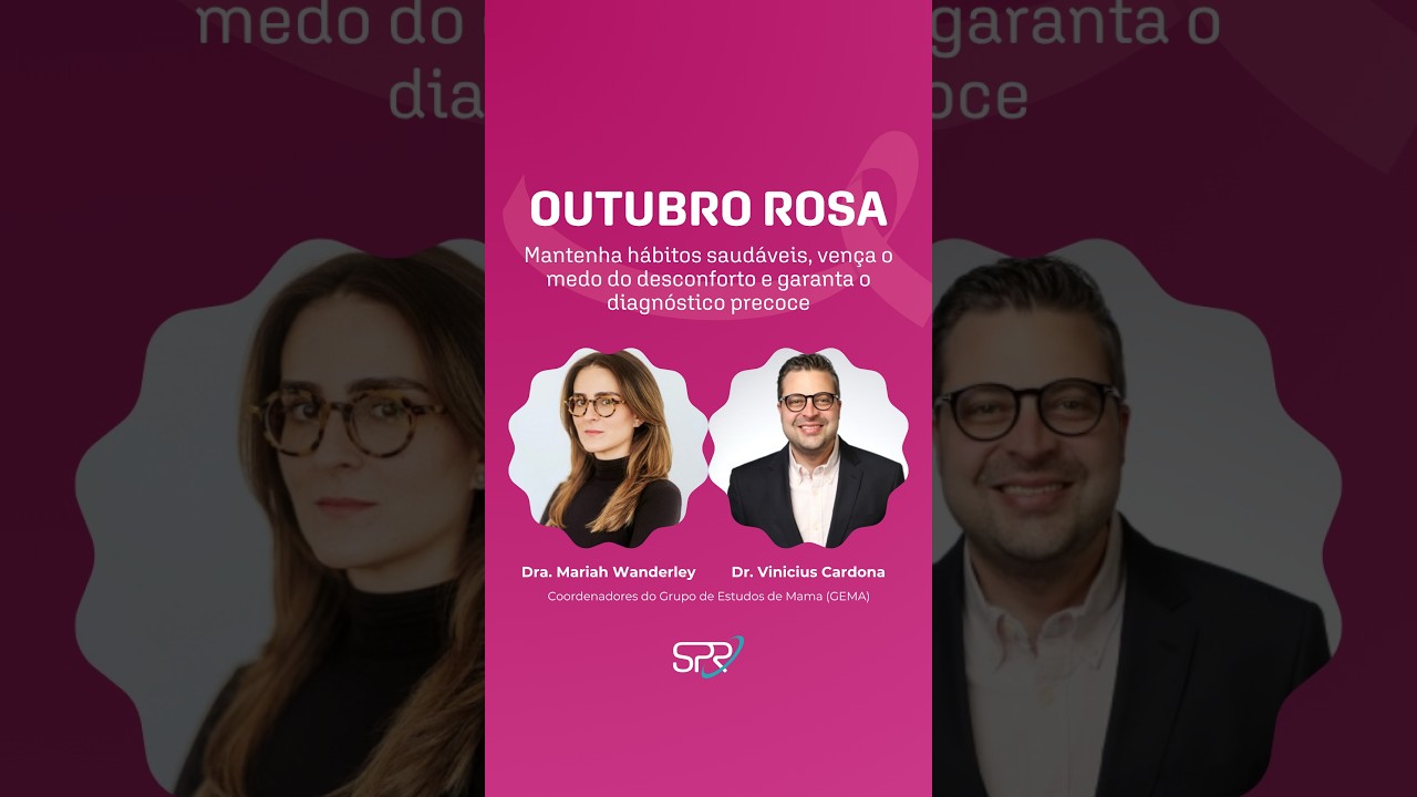 Outubro Rosa é um convite para falar sobre prevenção, diagnóstico precoce e, principalmente, cuidado.

Os Drs. Mariah Wanderley e Vinicius Cardona, coordenadores do Grupo de Estudos de Mama (GEMA) da SPR, reforçam alguns pontos importantes para a saúde da mulher: manter hábitos saudáveis, realizar o acompanhamento adequado e não deixar que o receio do desconforto da mamografia seja uma barreira para o diagnóstico precoce.

#OutubroRosa #SPR #CancerDeMama