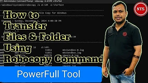 How to Transfer Files & Folder Using Robocopy Command | Robocopy command