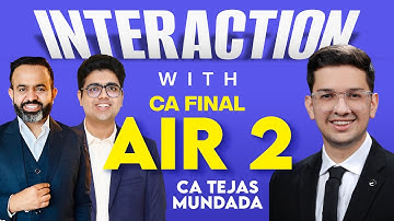 Interaction with AIR - 2 Tejas Mundada l BB VIRTUALS l CA Bhanwar Borana & CA Shubham Keswani