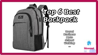 🎒🟡 6 Best Backpack for everyday use ✅ Water Resistant / Anti Theft / Travel / Laptop / Business