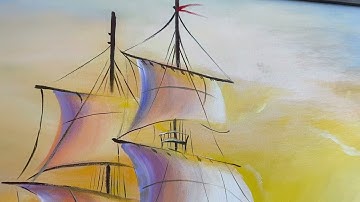 Nordic Frame - Tranh sơn dầu cao cấp, vẽ tay 100%, bức thuyền và biển lúc bình minh