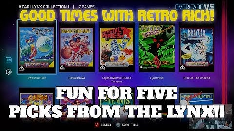 Evercade VS - Atari Lynx Collection 01! - Fun For Five! Good Times With Retro Rich Ep. 183