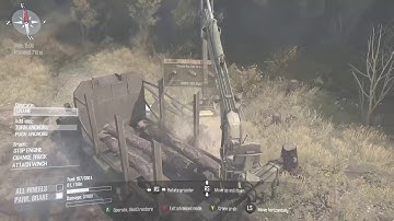 Spintires MudRunner Guide How to use Log Kiosk Manual loading with crane truck