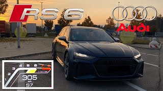 POV | AUDI RS6 C8 2020 PUSHING ON THE AUTOBAHN | [306km/h] |TOP SPEED | GERMANY| [NO SPEED LIMIT]