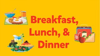 Food - Breakfast, Lunch & Dinner | SESMA Picture Dictionary | English Vocabulary