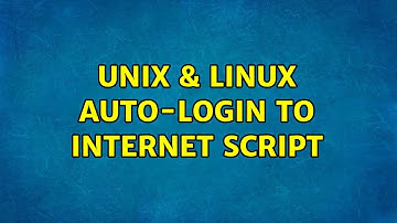 Unix & Linux: Auto-login to internet script