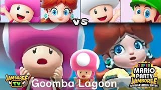 Super Mario Party Jamboree Tv Toadette And Daisy Vs Toad And Luigi In Goomba Lagoon