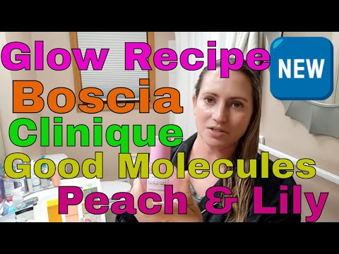 Trying 5 New 🆕  Skincare Products From Glow Recipe, Good Molecules, Clinique, Boscia, & Peach & Lily