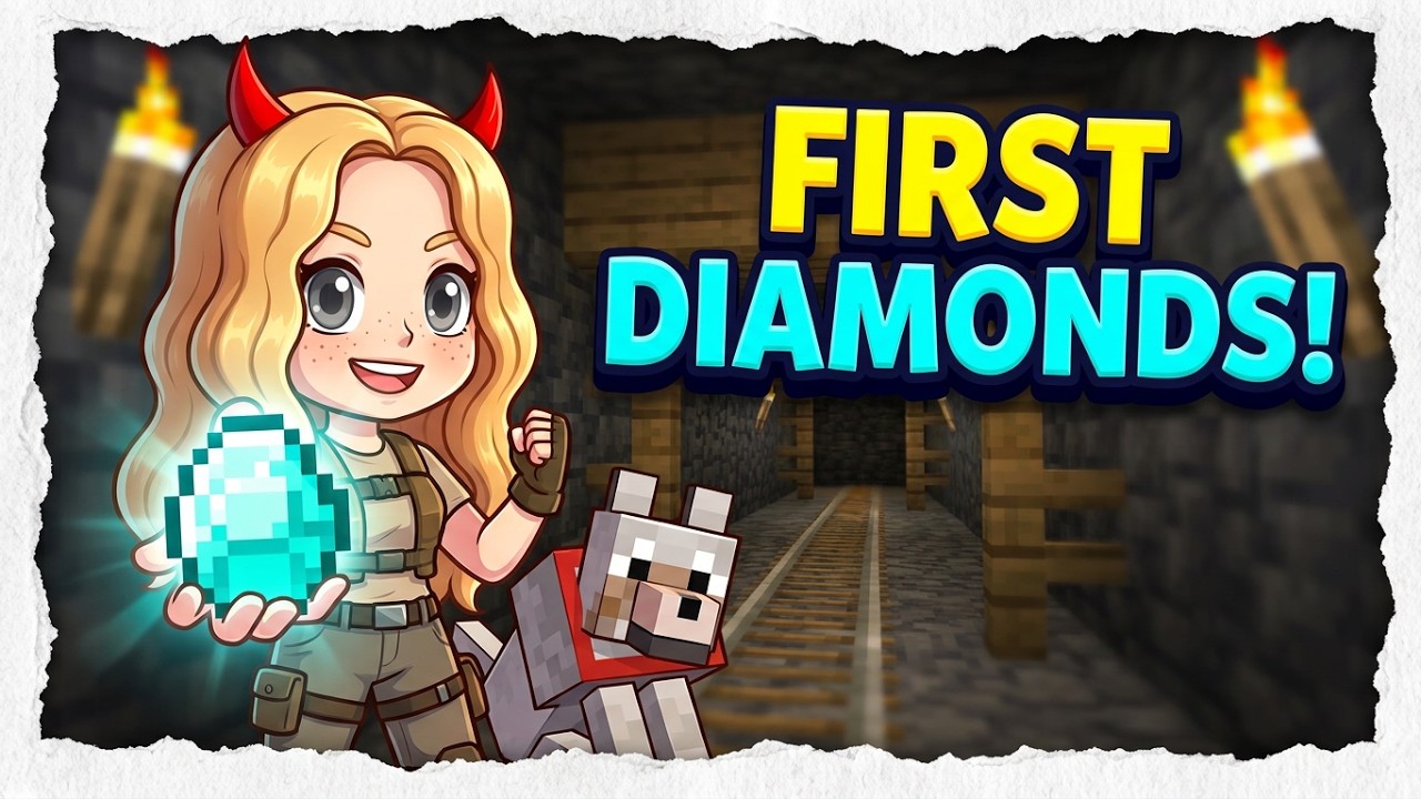 Living Alone in Survival Minecraft Episode 5 (Finding My First Diamonds ...