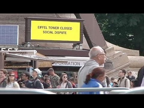 Video: Eiffelturm Wegen Streik Am Zweiten Tag Geschlossen