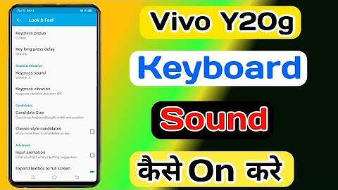 Vivo Y20g Keyboard Sound Setting || How To Keyboard Sound On Vivo Y20g || Technical Akhilesh