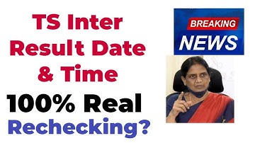 TS INTER RESULT DATE final? | TS INTER RESULT 2022 latest news