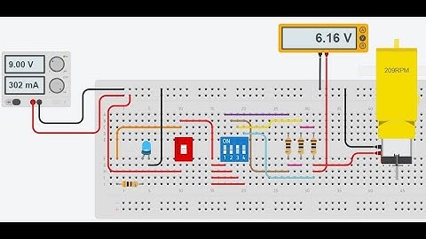 Control de velocidad de motor DC con resistencias y DIP Switch – Proyecto en Tinkercad