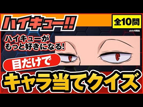 【ハイキュー】目だけでキャラ当てクイズ！これは誰の目？初級〜難問レベル10問【最終話まで全話ネタバレ注意】