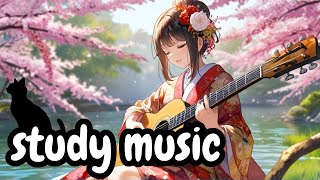 Lofi study music ♪ spring guitar / Chill Cat Cafe