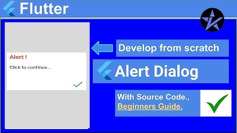 Flutter Tutorial | Alert dialog in flutter | Beginners guide