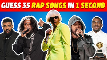 Guess 35 Rap songs from 1 second | Guess the song quiz | Rap Songs Quiz 2025 | Eminem, Ye, Kendrick