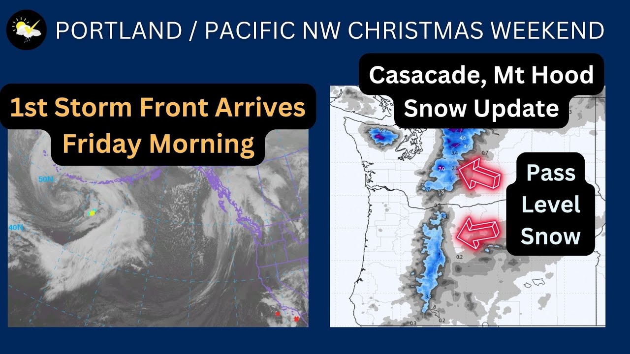 Portland Weather: Friday valley rain, snow over Cascade passes - YouTube