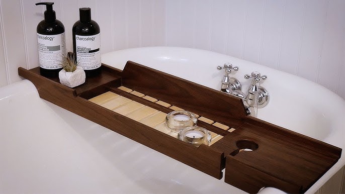 Easy DIY Bathtub Caddy - Cedar Woodworking Project - Sawdust Girl®