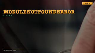Resolving ModuleNotFoundError: No module named AI #Shorts Guide