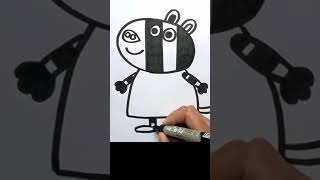 How To Draw Zoe Zebra Peppa Pig