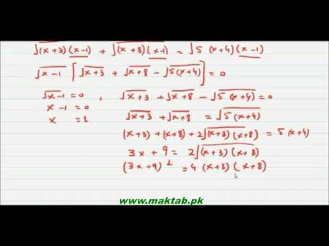 FSc Math Book1, CH 4, LEC 15: Ex 4.3 (Part 2)