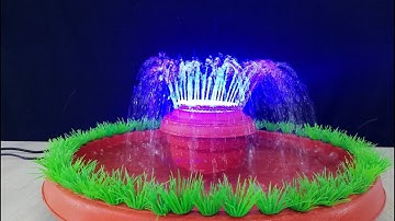 How to make Tabletop Fountain with plastic pot and Led very easy /DIY