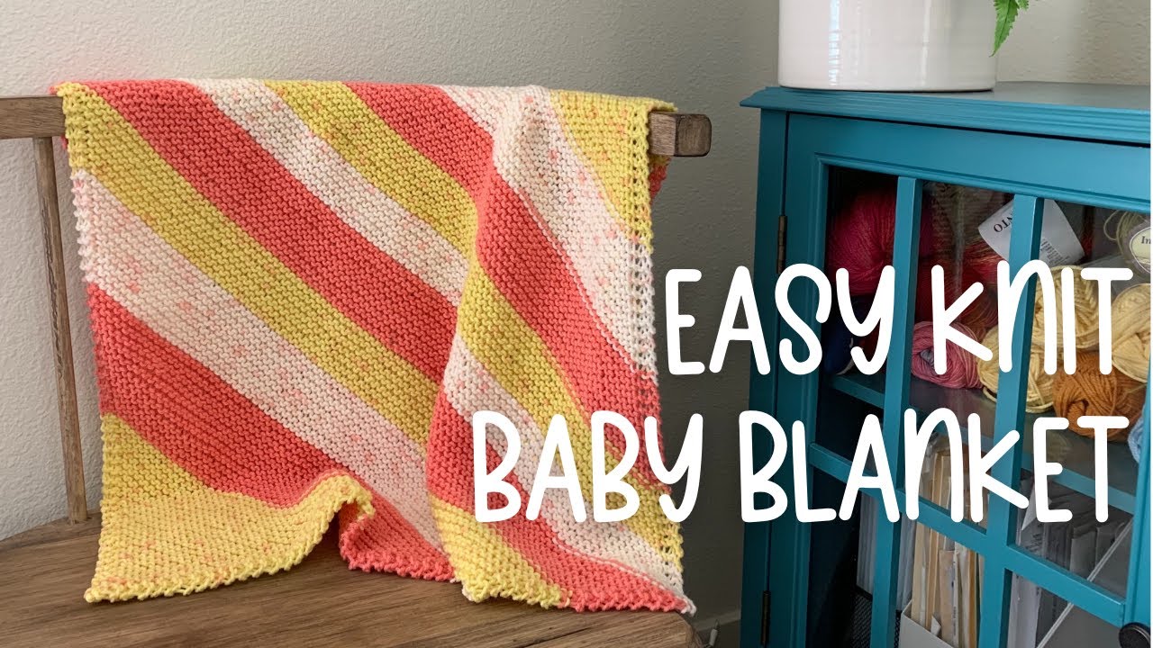 Easy Baby Blanket Knitting Pattern For Beginners Step By Step Tutorial