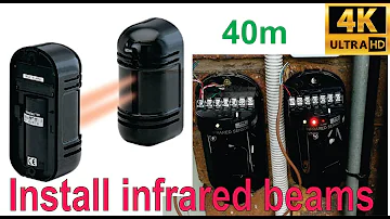 How to install infrared detection beams (40m) - calibration shown