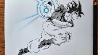 How To Draw Mastered Ultra Instinct Goku Kamehameha || Dragon Ball Drawing Tutorial