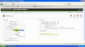 How To Create New Users In Joomla 1.5