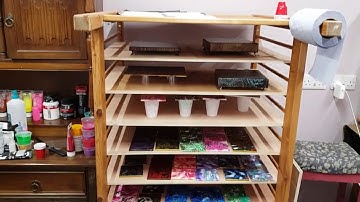 (#61) A Simple Idea For A Drying Rack For Paintings! This Has Tidied Up My Art Studio So Much!