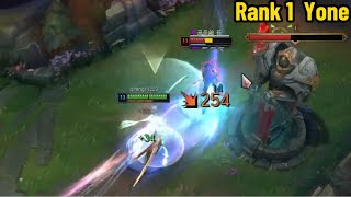 Rank 1 Yone: 1300LP Yone DESTROYING KR Master!