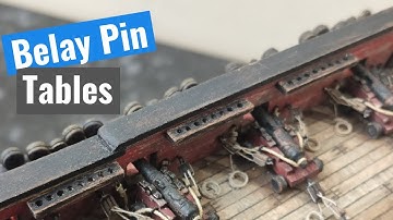 Model Ship Santisima Trinidad - Part 56 - Weathered Belay Pin tables