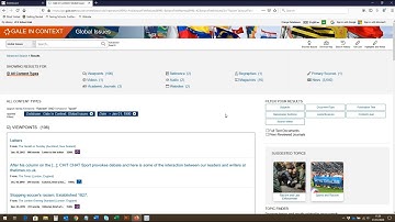 Searching Gale in Context: Global Issues