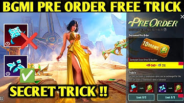 😍BGMI PRE ORDER EVENT SECRET TRICK | HOW TO GET FREE GEM | CONVERT AKM GEM EASILY
