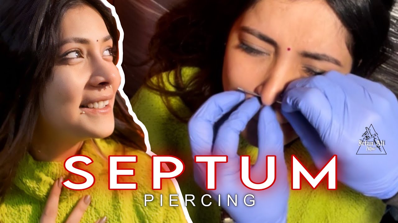 Septum Nose Piercing @IrfanAliTattooz  more beautiful, piercing for girls, piercing Addition