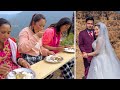 Nepali christian wedding party in rural village  typical marriage ceremony in remote area