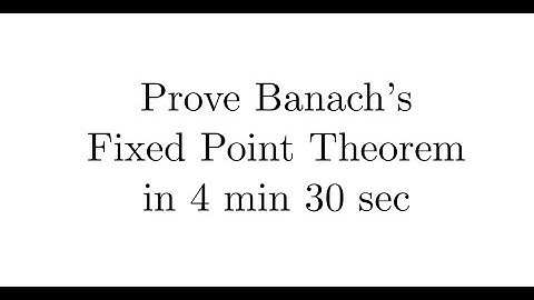 Prove Banach