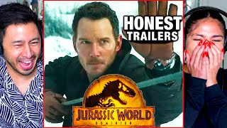 Honest Trailers JURASSIC WORLD Dominion REACTION by Jabs & Steph Sabraw!